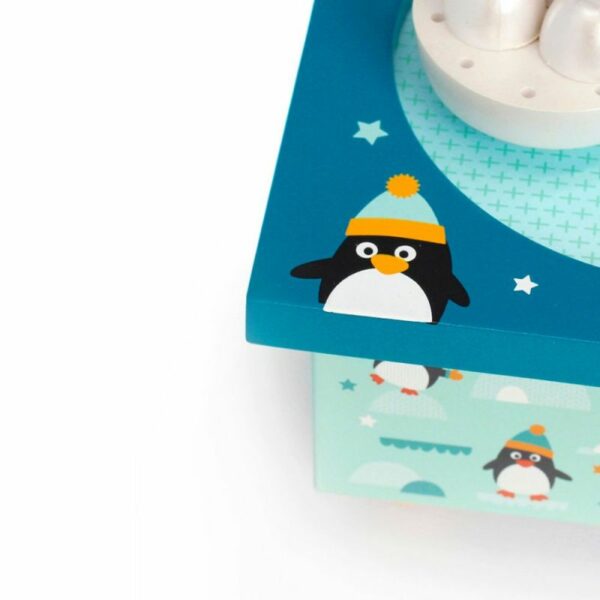 Boîte à musique magnétique famille pingouins – Image 4