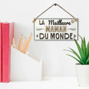 Plaque Bois « Meilleure Maman »