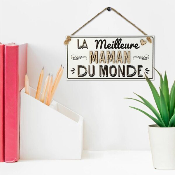Plaque Bois "Meilleure Maman" – Image 2