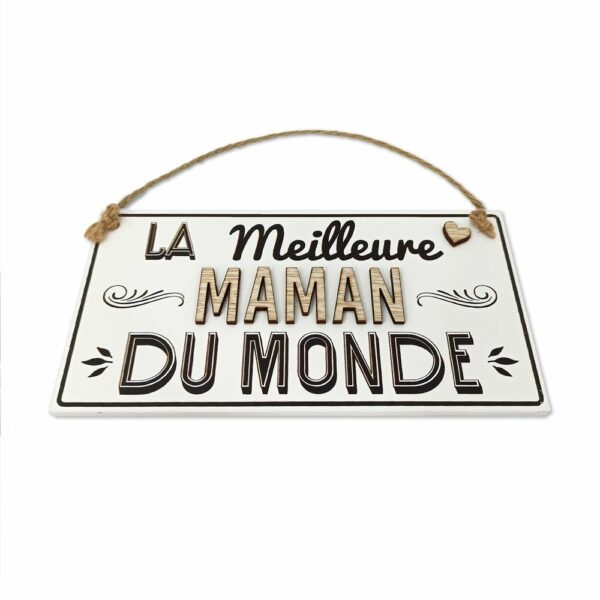 Plaque Bois "Meilleure Maman"