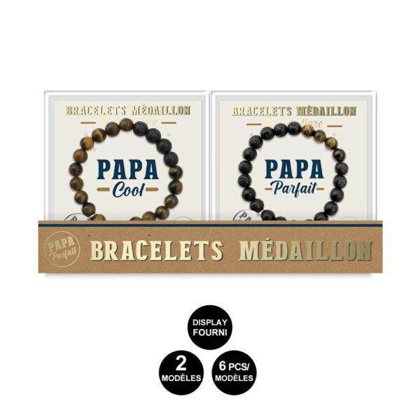 Bracelets Papa Medaillon 2 modèles