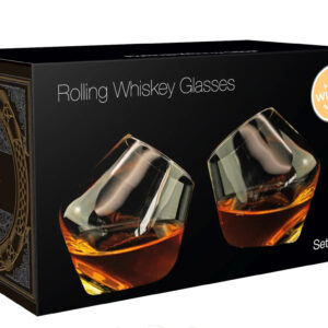 Lot de 2 Verres à Whisky « Pierres » 30cl Transparent