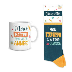 Coffret cadeau mug et chaussettes – Maitre