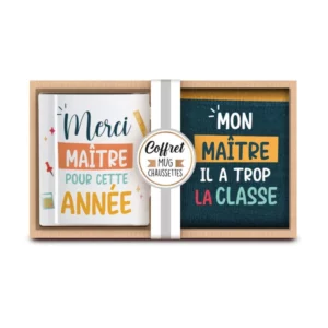 Coffret cadeau mug et chaussettes – Maitre