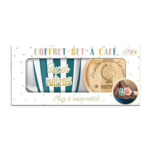 Coffret cadeau tasse et sous-tasse Super Maître