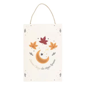 Décoration automne – Panneau suspendu en croissant de lune