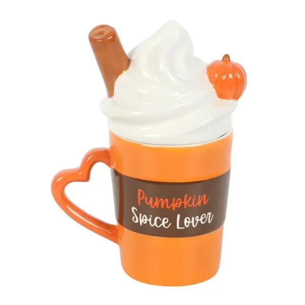 Mug à Couvercle Latte Épicé à la Citrouille d'Automne – Image 2