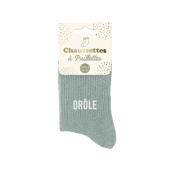 Chaussettes Paillettes Drôle – Image 3